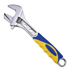 rubber grip dual jaw adjustable wrench