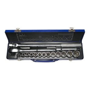 16-Piece 12.5mm Metric Socket Set with Flex Handle Kit