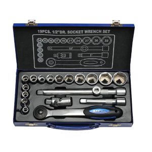 19Pc 12.5mm Drive Metric 6PT Socket Set Final Clearance