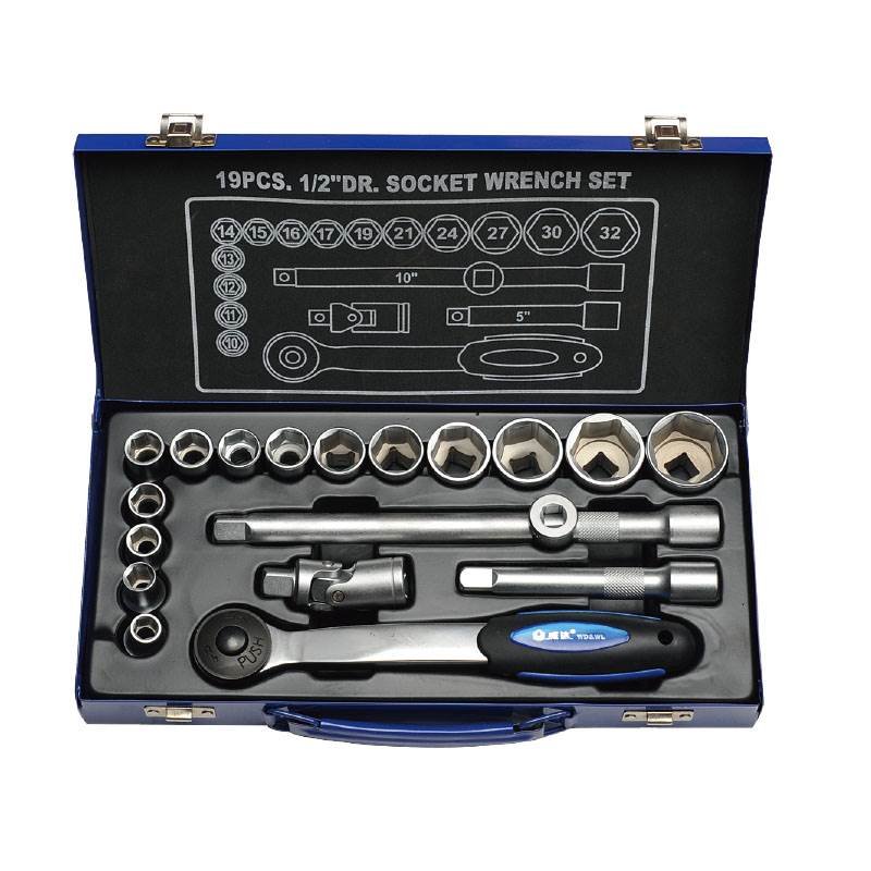 19Pc 12.5mm Drive Metric 6PT Socket Set Final Clearance