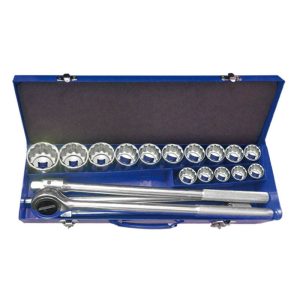 21-Piece 20mm Drive Metric Socket Set 12PT Heavy Duty