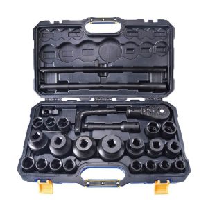 26Pc 20mm Drive 6PT Metric Socket Set Phosphated Finish