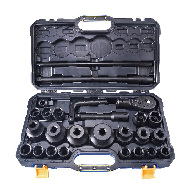 26Pc 20mm Drive 6PT Metric Socket Set Phosphated Finish