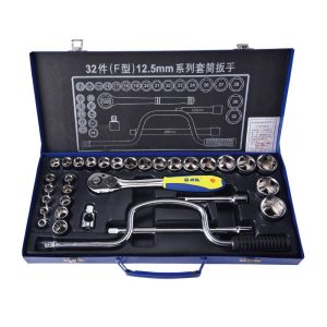 32Pc 12.5mm Drive Metric Socket Set Type F Clearance