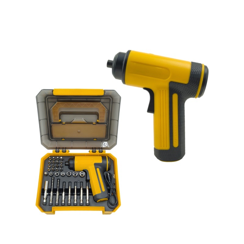 4V Li-ion Mini Electric Screwdriver, Pistol Grip, Rechargeable Cordless Power Screwdriver