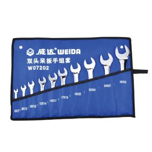 Chrome Plated Double Open-End Wrench Set
