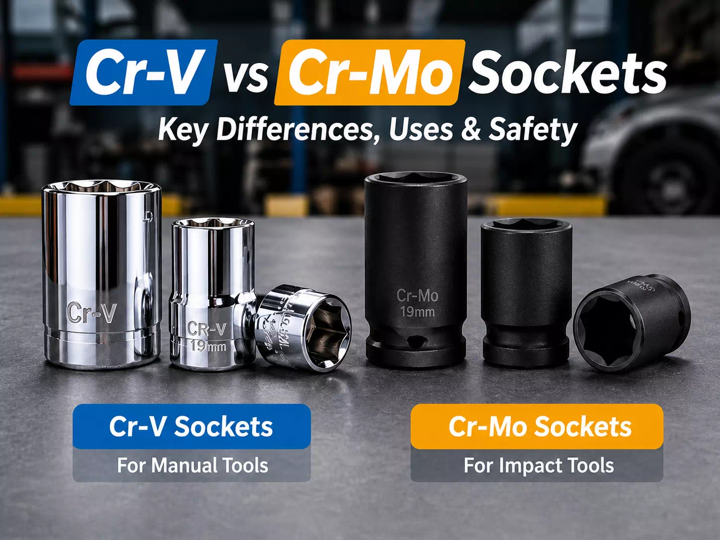 Cr-V vs Cr-Mo Sockets Key Differences and Uses
